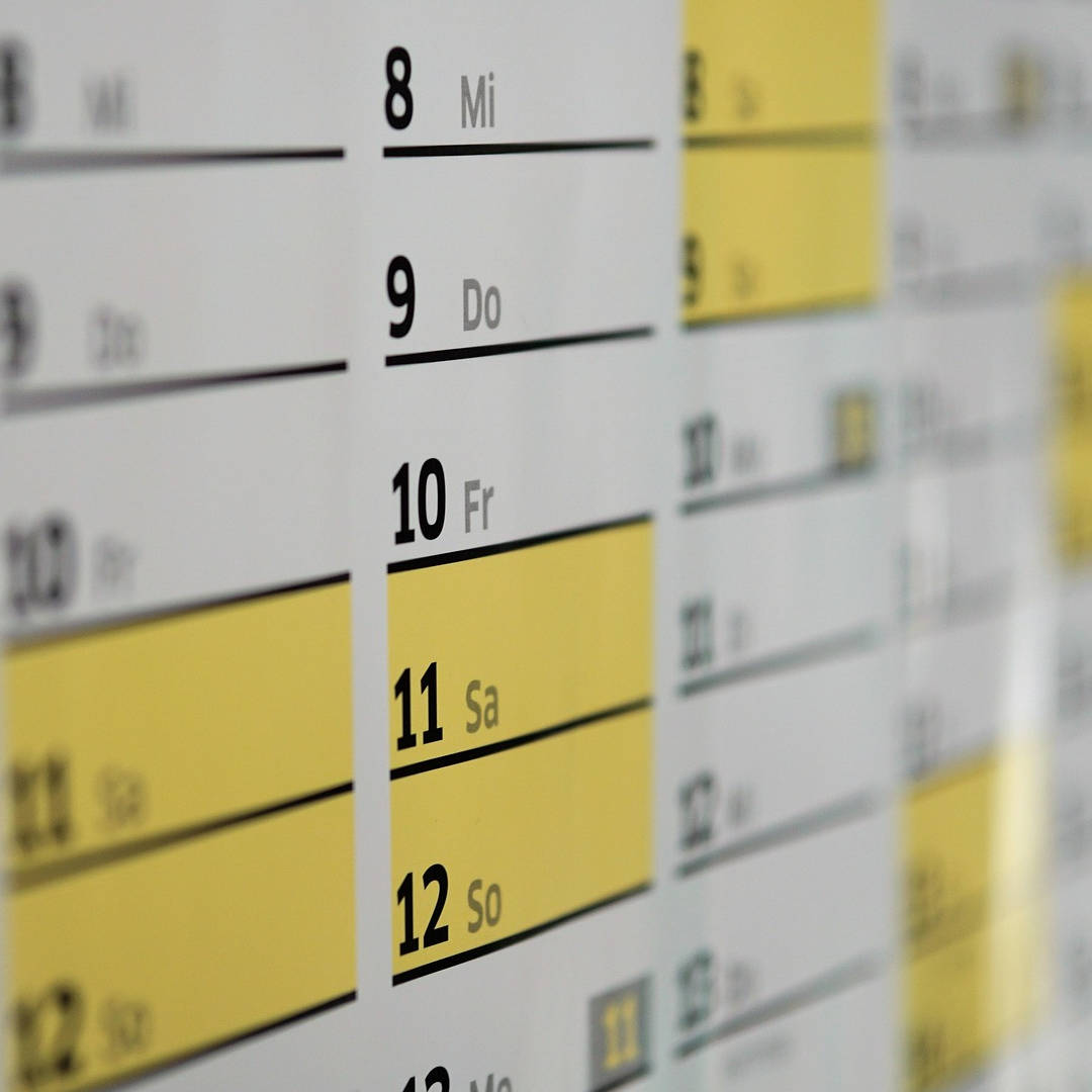 Symbolbild: Ausschnitt eines Jahreskalenders -  - https://pixabay.com/users/webandi-1460261/